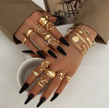 Ensemble bagues et bracelets